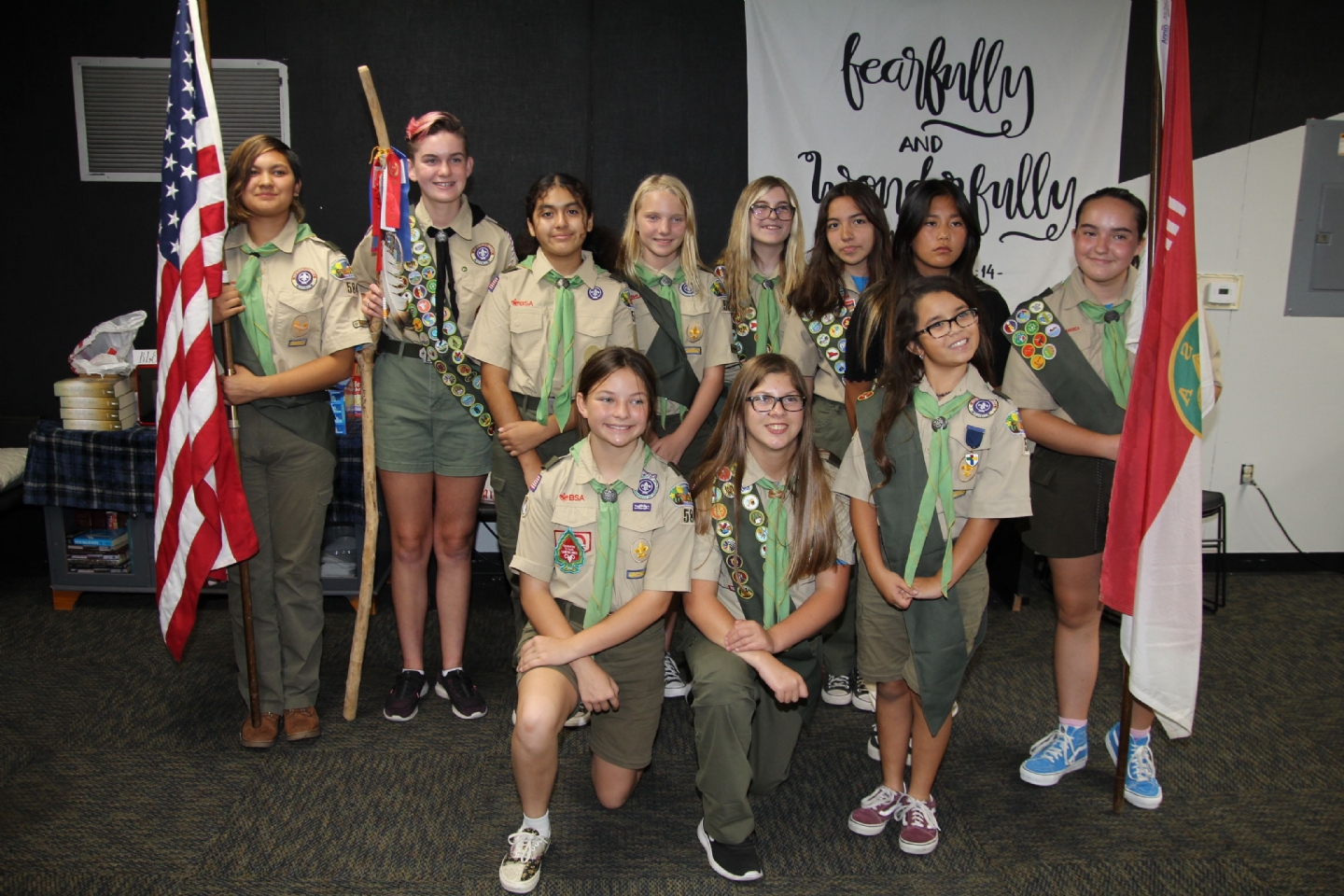 Members of VFW Post 1956 attended BSA Girls Troop 584 Court of Honor on August 25 2022.  Scouts were honored for Rank Advancement, Awards of Merit, Years of Service and Merit Badges earned. Troop 584 is chartered by Post 1956.    